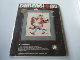 NEW  SEALED  DIMENSIONS COUNTED CROSS STITCH KIT   NO SWIMMING    #3503 - $12.15