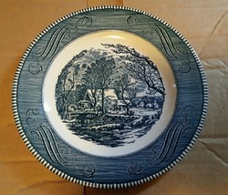 029 Vintage Currier &amp; Ives 10&quot; Plate Old Grist Mill by Royal USA MAde - £10.35 GBP