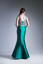 2-Piece Mermaid Gown w/ Flower Applique - £47.85 GBP
