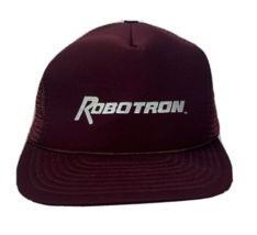 Robotron Video Game Gaming Snapback Trucker Hat Cap Burgundy OS Vintage ... - £55.24 GBP