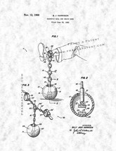 Magnetic Ball and Chain Game Patent Print - Gunmetal - $7.95+
