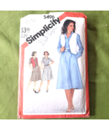Simplicity Pattern 5496 Misses Size 12 Pullover Shirt Dress Vest Cut Com... - £5.44 GBP