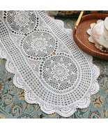 Vintage Table Runners 11&quot;x33&quot; Farmhouse Crochet Country Rustic Lace Tabl... - £13.39 GBP