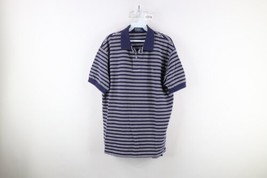 Vtg 90s Ralph Lauren Mens Large Faded Striped Color Block Collared Polo Shirt - £31.91 GBP