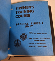 Firemen&#39;s Training Course Pumps Unit Special Fires Tactics Unit Maryland 1971 - £25.78 GBP