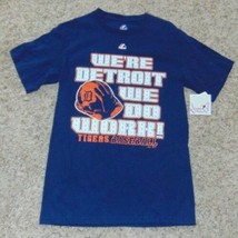 Mens Detroit Tigers Baseball Tee Blue Short Sleeve MLB Majestic Shirt-si... - $10.89
