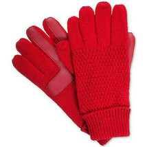 ISOTONER Red Textured Knit smarTouch smartDRI Lined Tech Gloves One Size - £15.97 GBP