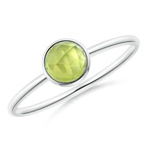 ANGARA Natural Peridot Stackable Ring in Sterling Silver for Women (5mm) - $274.55