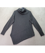 Verve Ami Sweater Women Medium Gray Rayon Asymmetrical Hem Long Sleeve C... - £18.21 GBP