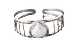 925 Plata de Ley Piedra Luna Hecho a Mano Mujer Pulsera Regalo de Aniversario - £51.79 GBP