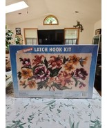 Sealed Natura Caron Floral Garden Latch Hook Kit 30x50 w Hook USA Large ... - $28.66 CAD