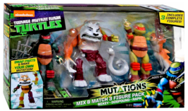 Teenage Mutant Ninja Turtles Nickelodeon Mutations Mikey, Dogpound &amp; Raph 4&quot; - £62.90 GBP