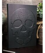 Necromancy Gothic Tooled Floral Sugar Skull Blank Page Hardcover Journal... - $401.93 MXN