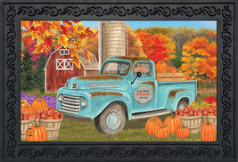 Fresh Picked Pumpkins Fall Doormat Pickup Autumn Indoor Outdoor 18" X 30" - £28.30 GBP