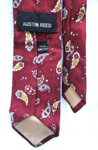Austin Reed Silk Twill Ancient Madder Paisley on Crimson Red Tie Made in... - $23.74