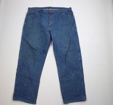 Vintage Dickies Mens 42x32 Distressed Spell Out Baggy Wide Leg Denim Jeans Blue - £39.38 GBP