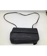 Vintage Black Faux Leather Tooled Crossbody Wallet Purse Organizer Bag 8... - $276.80 MXN