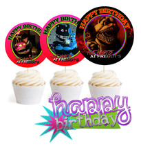 12 Five Nights at Freddy&#39;s Inspired Party Picks, Cupcake Toppers Set #2 - $12.99