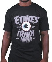 Etnies Skate Nero da Uomo Trademark Ride Or Die T-Shirt Piccolo Nwt - £10.74 GBP