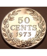 Rare Proof Liberia 1973 50 Cents~Only 11,000 Minted~Invest In Proof Coin... - $7.14