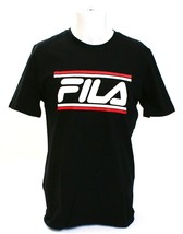 Fila Black Signature Short Sleeve Crew Neck Tee T-Shirt Men&#39;s NWT - £27.81 GBP