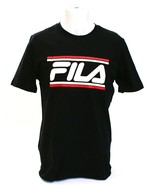 Fila Black Signature Short Sleeve Crew Neck Tee T-Shirt Men&#39;s NWT - £27.96 GBP