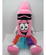 Crayola Tickle Me Pink Ballerina Tip Plush Stuffed Crayon Character Cray... - £18.38 GBP