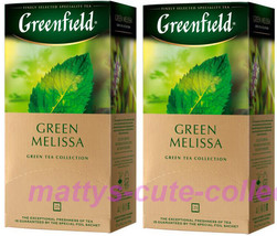 Greenfield Green Tea Green Melissa SET of 2 BOXES X 25 = 50 Total US Seller Impo - $15.83