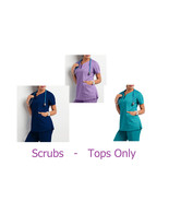  Unisex V-Neck Scrub Top   Comfort Fit Straight &amp; Side Pockets 3 colors - $275.59 MXN