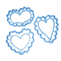 Sweet Prints Inc Set of 3 Lacey Heart Cookie Cutters - Dishwasher Safe - $18.00+