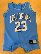 Nike Air Jordan 3MONTHS Unc Blue One Piece-Blue Snap Back Boys Euc - £10.05 GBP