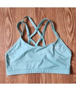 Nike Sports Bra Workout Yoga Top Women&#39;s Size Large Strappy Back GREEN - $8.91
