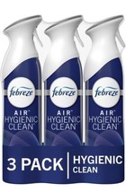 Febreze Air Freshener, Air Effects Hygienic Clean Splash Scent. 8.8 Fl Oz. 3 PK - £22.93 GBP