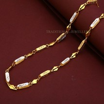 Unisex Italian Turkey chain 916% 22k Gold Chain Necklace Daily wear Jewe... - $3,742.20+