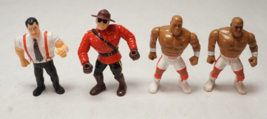 LOT OF 4 1992 Hasbro WWF Wrestling Figures 5&quot; Virgil Jim the Mountie Schyster - £46.71 GBP