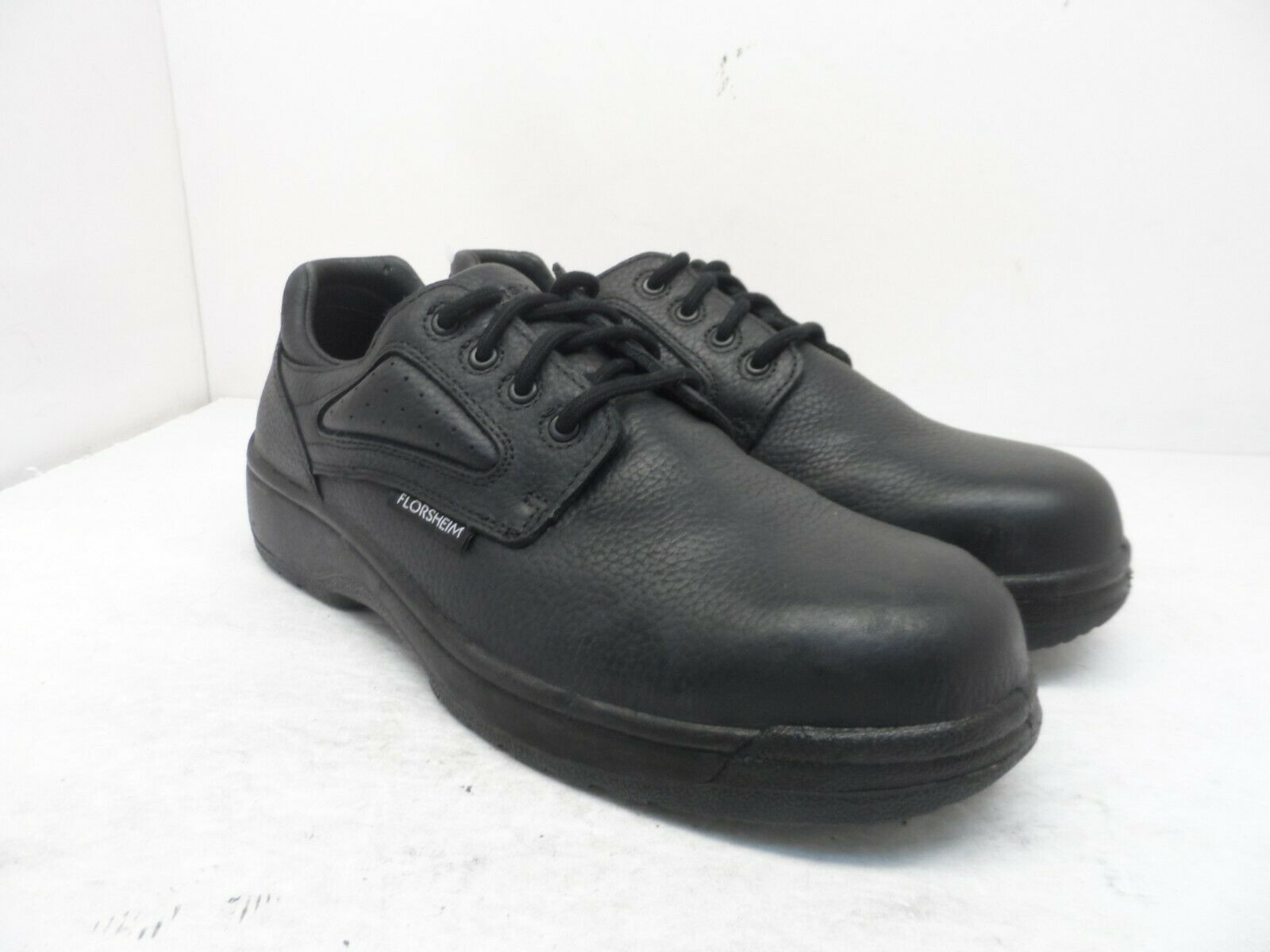 Florsheim Men's Eurocasual Comp. Toe Oxford Work Shoe Black Leather Size 10.5 3E - £51.13 GBP