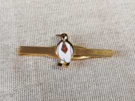 Gold Tone Enameled Penguin Tie Clip - $32.38 CAD