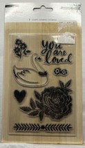Crate Paper Maggie Holmes Willow Lane Clear Stamps 7pc New - £3.58 GBP