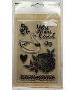 Crate Paper Maggie Holmes Willow Lane Clear Stamps 7pc New - £3.38 GBP