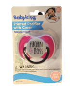 Baby King Printed Pacifier With Cover - New - Born to Boss - £7.07 GBP