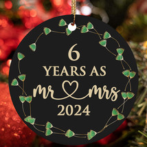 6 Years As Mr &amp; Mrs Ornament 6th Anniversary Christmas Gift Tree Decor Hanging - $15.79