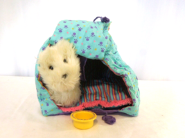 American Girl Doll Retired Coconut DOG HOUSE + cushion dishes reversable + Dog - $19.81