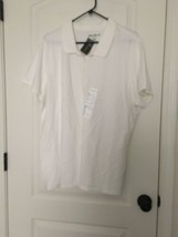 Eddie Bauer Women&#39;s White Short Sleeve Polo Shirt Casual Size XXXL  - $41.03