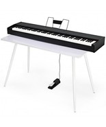 88-Key Full Size Digital Piano Weighted Keyboard with Sustain Pedal-White - $405.05