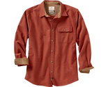 Men&#39;s Buck Camp Flannel,  Heather Button Casual Shirt,  Corduroy Cuffs, ... - $56.16