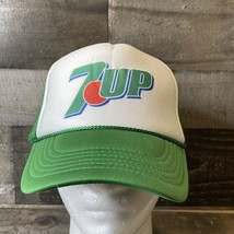 Vintage 7up Snapback Rope Hat Nissun Made in Taiwan Adjustable White Cap - $32.92