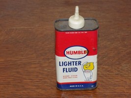 Vintage Humble Lighter Fluid Empty 4 Ounce Can - $830.41 MXN