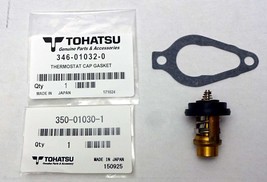 TOHATSU FITS NISSAN 2 STROKE 9.8 THRU 18 HP THERMOSTAT 350010301 KIT WIT... - $31.83