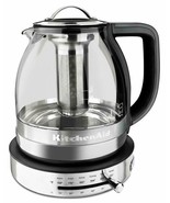 KitchenAid KEK1322SS 1.5L Electric Glass Tea Kettle - Stainless Steel - $411.59 CAD