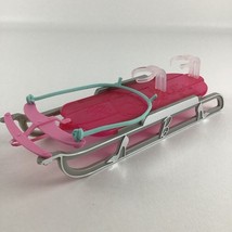 Barbie On The Go Sled Toboggan Doll Clips Winter Accessory 2013 Mattel Toy - $463.31 MXN